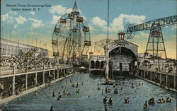 Steeple Chase Swimming Pool, Coney Island New York, NY Postcard Postcard Postcard