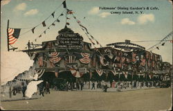 Feltmans' Dining Garden's & Cafe Coney Island, NY Postcard Postcard Postcard