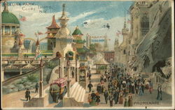 Luna Park Promenade Coney Island, NY Postcard Postcard Postcard