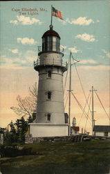 Two Lights Cape Elizabeth, ME Postcard Postcard Postcard