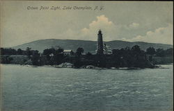 Crown Point Light, Lake Champlain New York Postcard Postcard Postcard