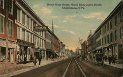 South Main Street, North from Queen Street Chambersburg, PA Postcard Postcard Postcard