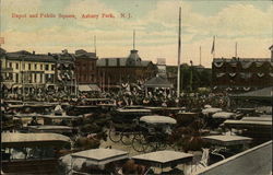 Depot and Public Square Asbury Park, NJ Postcard Postcard Postcard