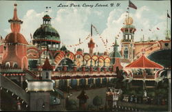 Luna Park Coney Island, NY Postcard Postcard Postcard