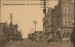 Central Avenue from Carnegie Avenue Far Rockaway, NY Postcard Postcard Postcard