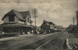 West Side Ave. Station of the Central R.R. of N.J. Postcard