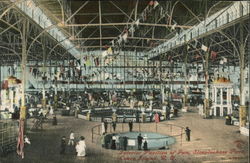 Interior, Pavilion of Fun, Steeplechase Park, Coney Island New York, NY Postcard Postcard Postcard