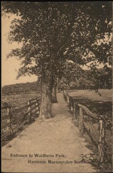 Entrance to Waldheim Park Laureldale, PA Postcard Postcard Postcard