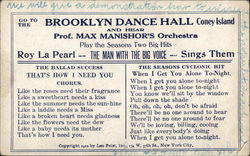 Brooklyn Dance Hall Coney Island, NY Postcard Postcard Postcard