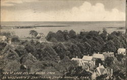 View of Long Island Sound from Dr. Wadsworth's Sanitarium South Norwalk, CT Postcard Postcard Postcard