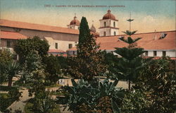 Garden of Santa Barbara Mission, California Postcard Postcard Postcard