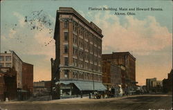 Flatiron Building, Main and Howard Streets Akron, OH Postcard Postcard Postcard