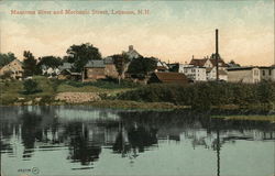 Mascoma RIver and Mechanic Street Postcard