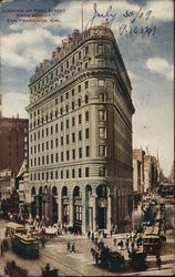 Looking Up Post Street from Market Postcard