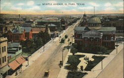 Myrtle Avenue El Paso, TX Postcard Postcard Postcard