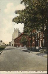 Indiana Reformatory - Superintendent's Residence in Foreground Jeffersonville, IN Postcard Postcard Postcard