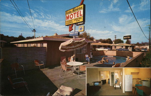 Vista Riviera Motel California Postcard