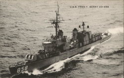 U.S.S. Fred T. Berry DD-858 Ships Postcard Postcard Postcard