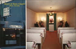 Heart of Reno Wedding Chapel Nevada Postcard Postcard Postcard