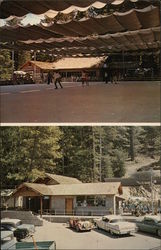 Outdoor Ice Rink & Skate Shop Postcard