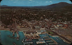 Waterfront and Business Section Postcard