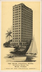 The Miami Colonial Hotel Florida Postcard Postcard Postcard