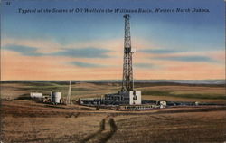 Typical of the Scores of Oil Wells in the Williston Basin Western, ND Postcard Postcard Postcard