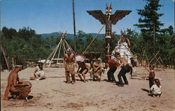 Indian Village in the Adirondacks Lake George, NY Postcard Postcard Postcard