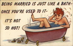 Being Married is Just Like a Bath Postcard