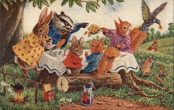 The Stolen Tart Dressed Animals Postcard Postcard Postcard