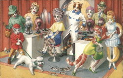 Cats in a salon Postcard