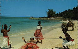 Limbo on the Beach Jamaica Postcard Postcard Postcard