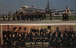 566th Air Force Band - Illinois Air National Guard Postcard Postcard Postcard