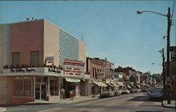 Street Scene Looking North - Spring Valley Theatre New York Postcard Postcard Postcard