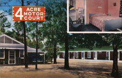 Four Acre Motor Court Bainbridge, GA Postcard Postcard Postcard