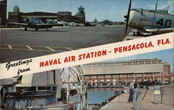 Greetings from Naval Air Station Postcard