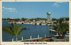 Colorful Bahia Mar Yacht Basin Fort Lauderdale, FL Postcard Postcard Postcard