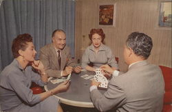 Card players - Union Pacific Railroad Postcard