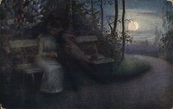 Couple in the Moonlight Postcard