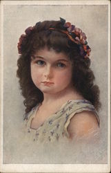 Little Girl with Brown Hair Postcard