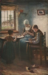 Dutch Interieur Children Postcard Postcard