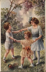 Children Dancing Postcard Postcard