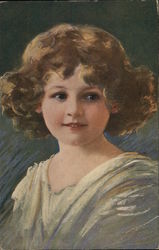 Portrait of a Girl Children Postcard Postcard