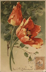 Red Flowers Postcard