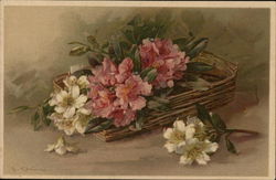 Basket with Azaleas C. Klein Postcard Postcard