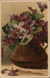 Purple Flowers in Vase C. Klein Postcard Postcard