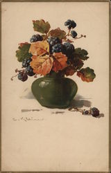 Blackberries in a vase Postcard