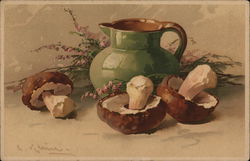 Still Life With Mushrooms C. Klein Postcard Postcard