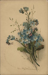 Blue flowers C. Klein Postcard Postcard