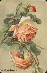 Sprig of Roses C. Klein Postcard Postcard